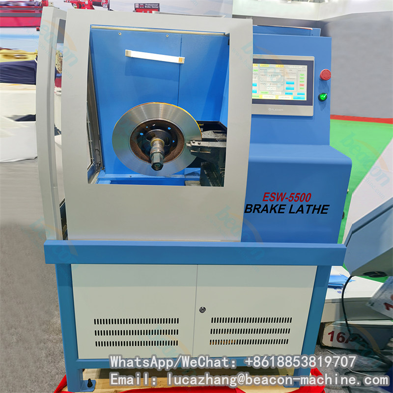 ESW-5500 automatic brake disc and drum lathe machine for bigger disc with touch screen intelligent control system