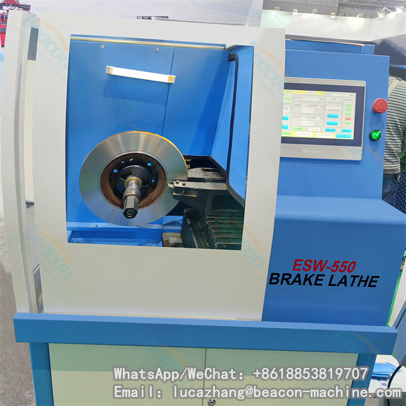 ESW-5500 automatic brake disc and drum lathe machine for bigger disc with touch screen intelligent control system