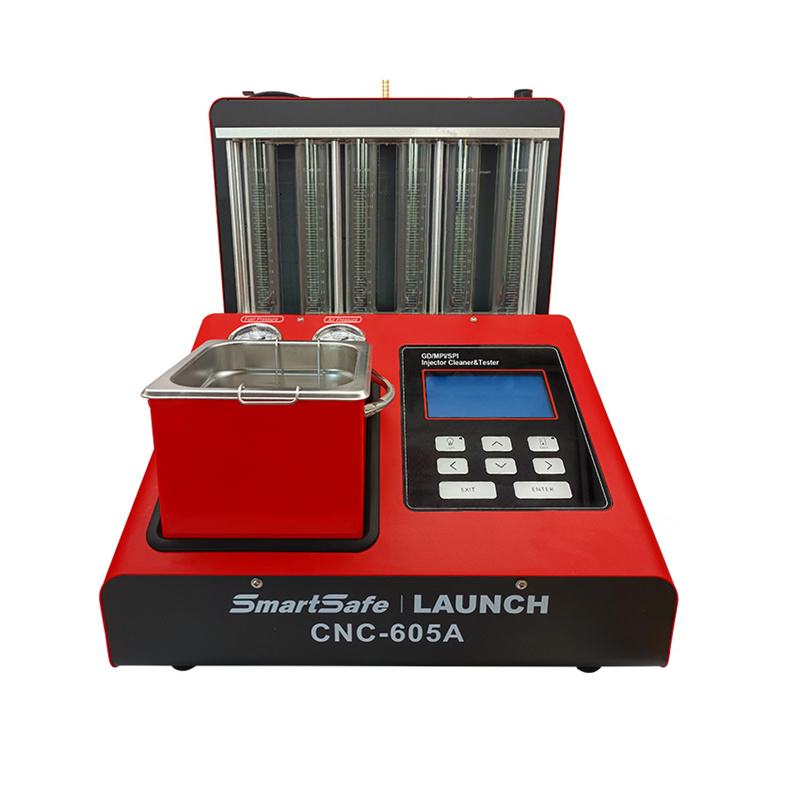 Gasoline Fuel Injector Cleaning Machine Launch GDI CNC605 Injector Tester Removable Ultrasonic Cleaner Box