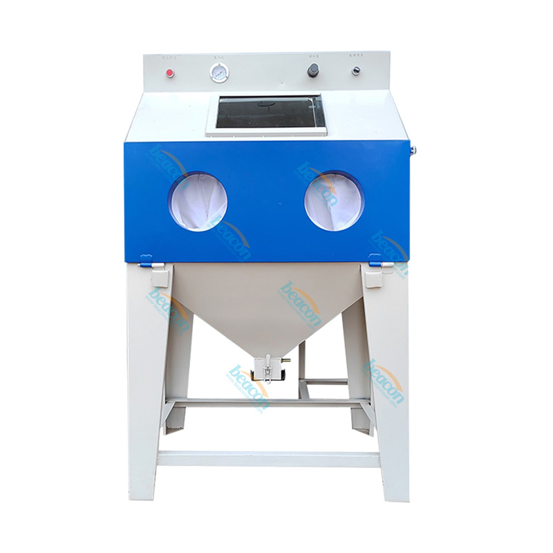 SD-B Automated Wheel Sandblasting Cabinet Automatic Blasting Guns Pulse Dust Box Controlled