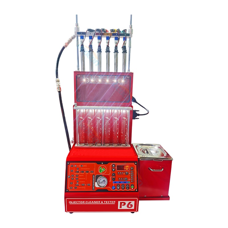 P6 gasoline injector test and cleaning machine