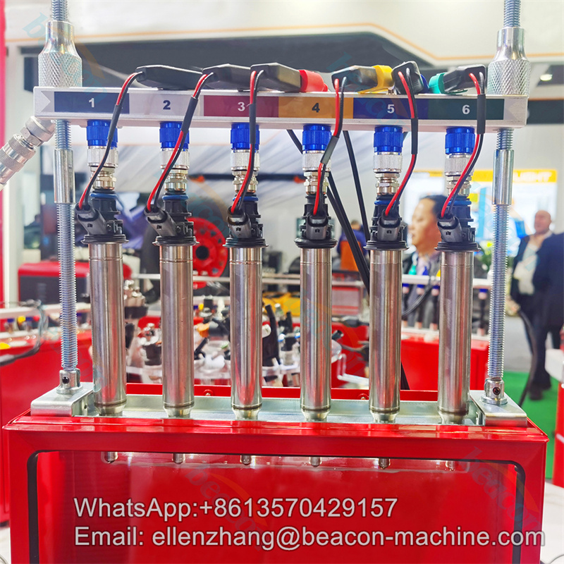 P6 gasoline injector test and cleaning machine