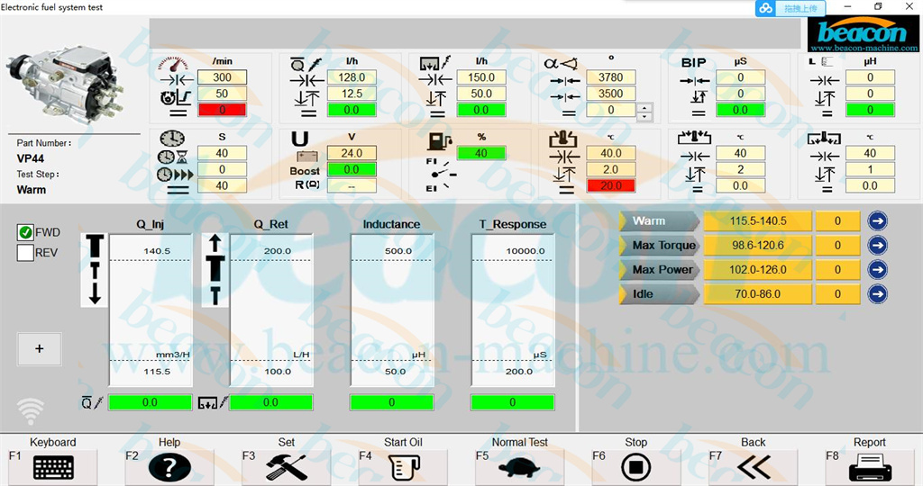 Interface of Testing VP44 pump Interface of Testing VP44 pump