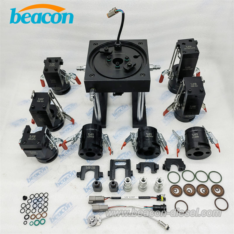 Beacon HEUI Injector Test Bench Mounting Adapters and Clamps for CAT C7 C9 and 3126B