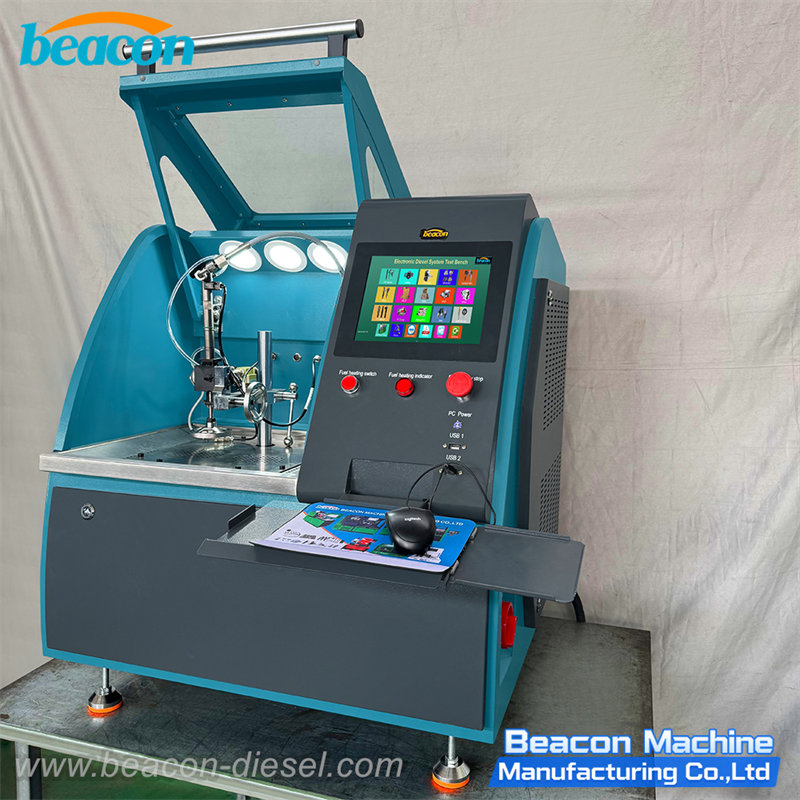 Beacon EPS206-PRO Common Rail Injector Test Bench front view with screen interface.