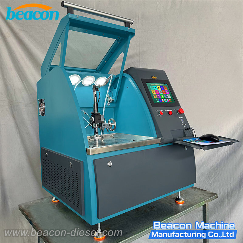 Beacon EPS206-PRO Common Rail Injector Test Bench front view with screen interface.