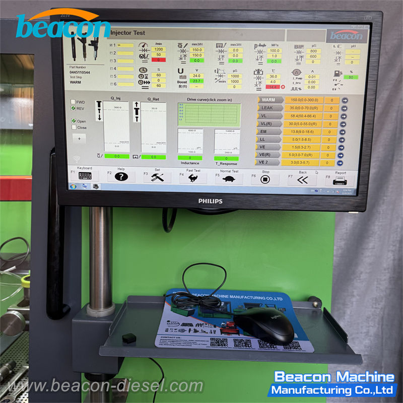 Electronic diesel system control screen interface