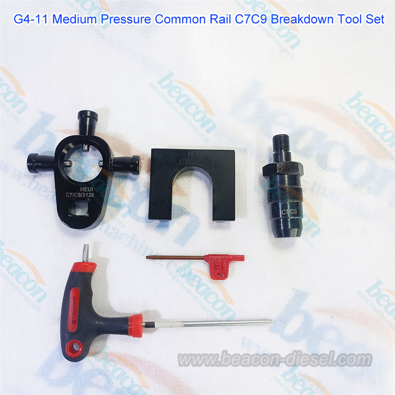 G4-11 medium pressure common rail C7 C9 HEUI injector breakdown tool kit components.