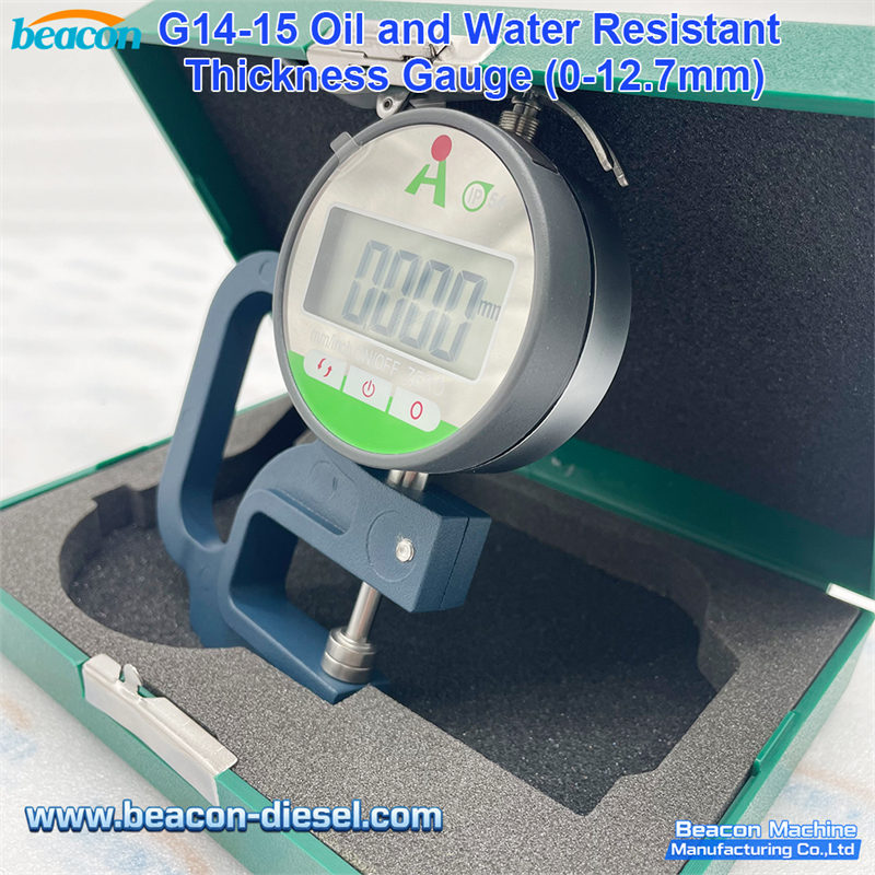 Digital thickness gauge measuring fuel injector adjustment shims 0.001mm precision